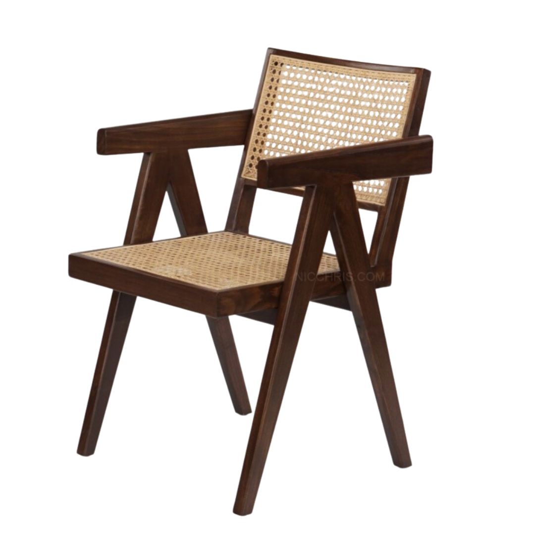 Nicchris Forest Rattan Dining Armchair