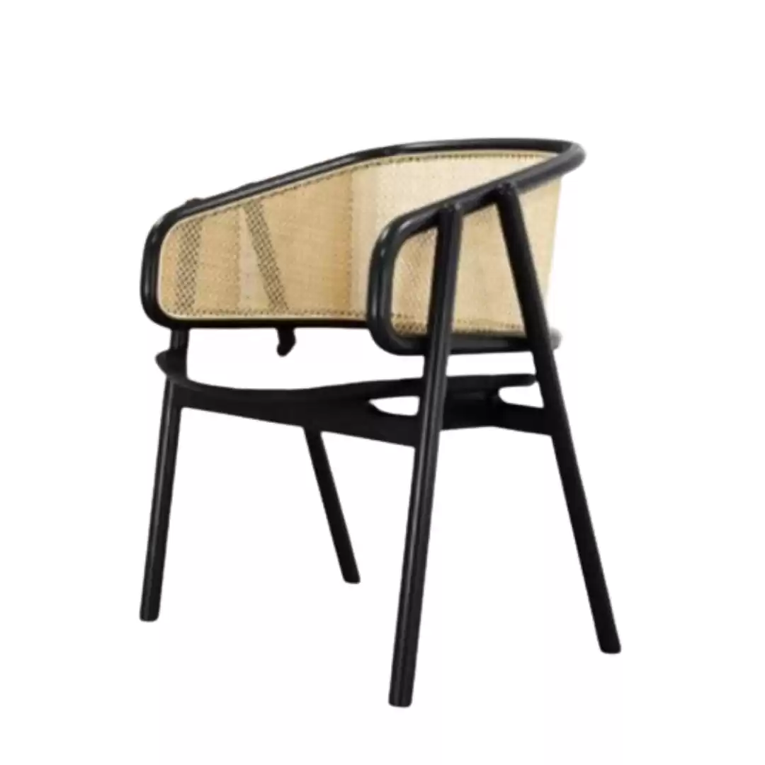 Shopee Gene's Nordic Curved Rattan Dining Chair