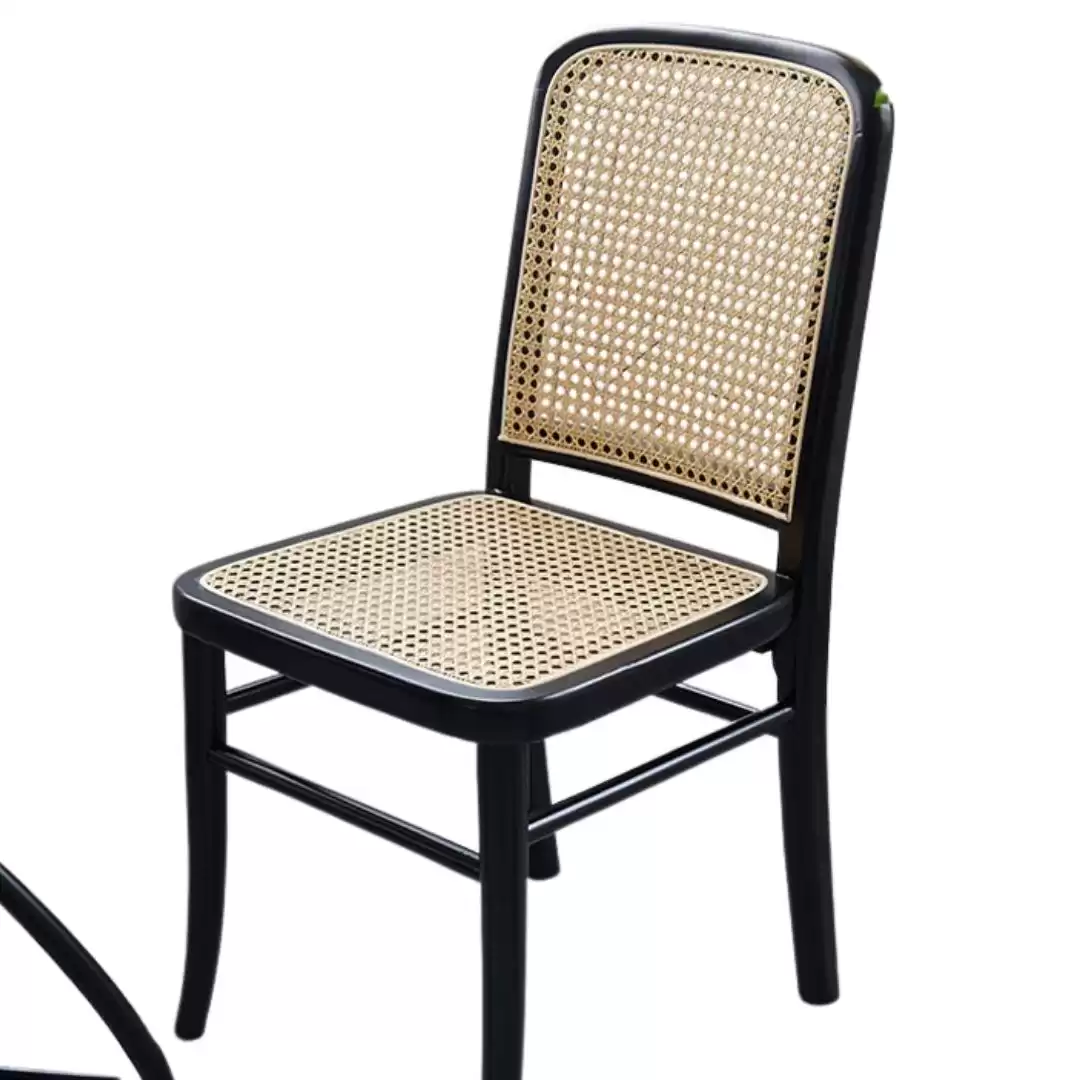 Shopee Gene's Nordic Solid Wood Woven Rattan Dining Chair