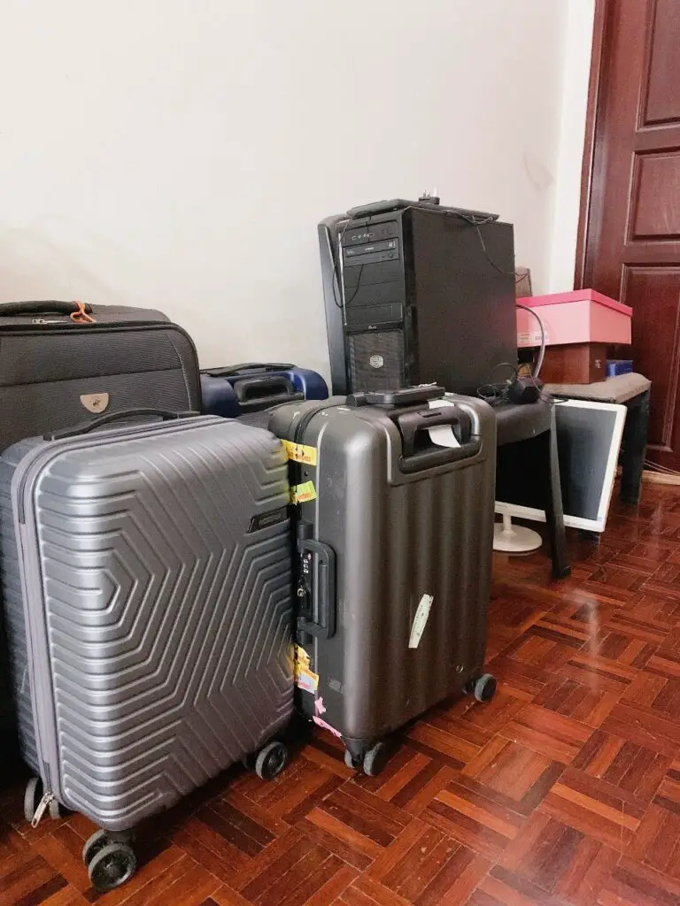 Suitcases in a junk room