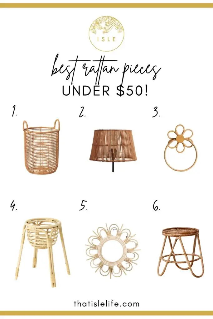 Best rattan pieces under $50