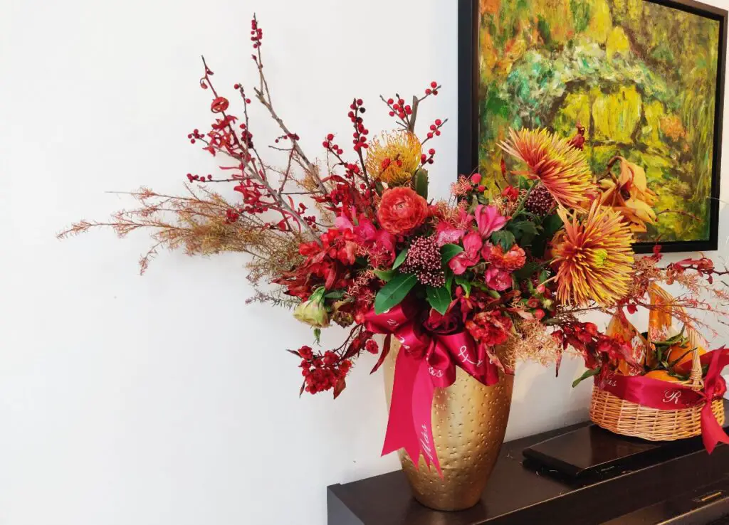 Chinese New Year colorful floral arrangement