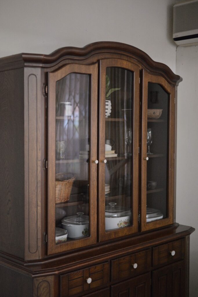 Solid wood china cabinet