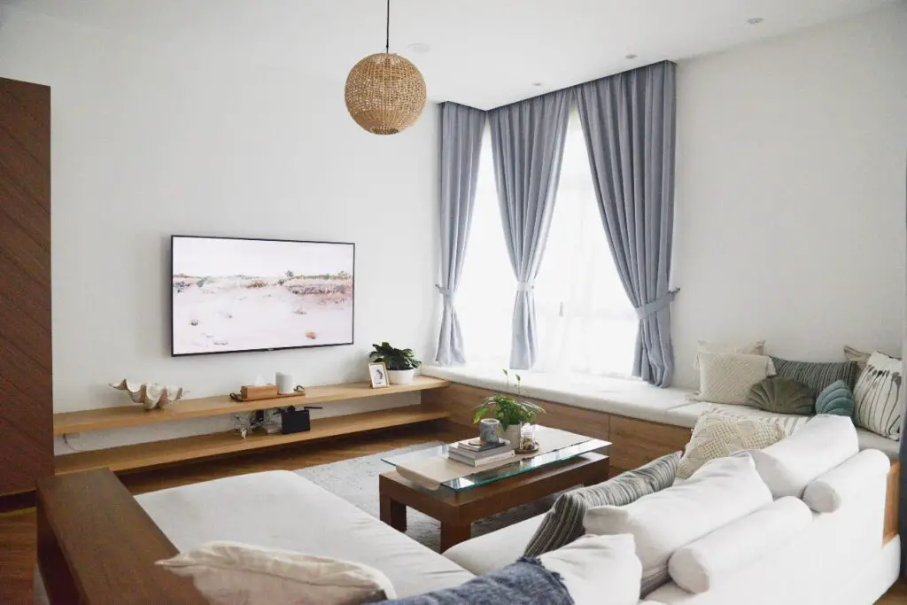 Living Room - Now - TV Console Window Nook