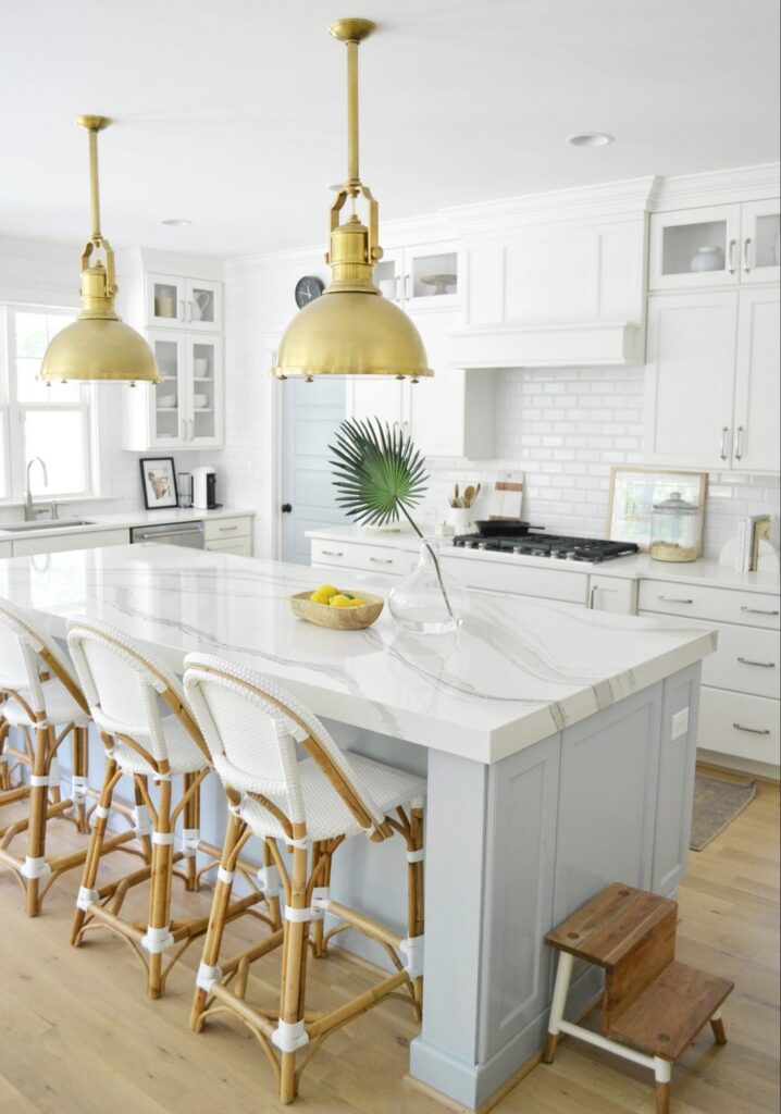 White quartz kitchen countertops - Chrissy Marie blog