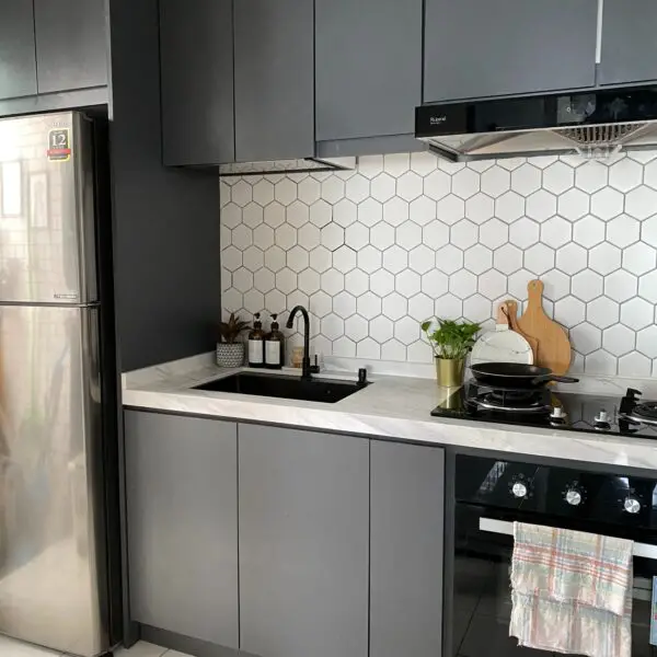 This Tiktokker's Modern Grey Apartment Is Full Of Impressive Diys 