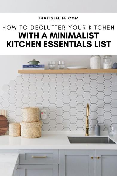 Minimalist Kitchen List: Your Essential Tools Checklist • Frugal Minimalist  Kitchen