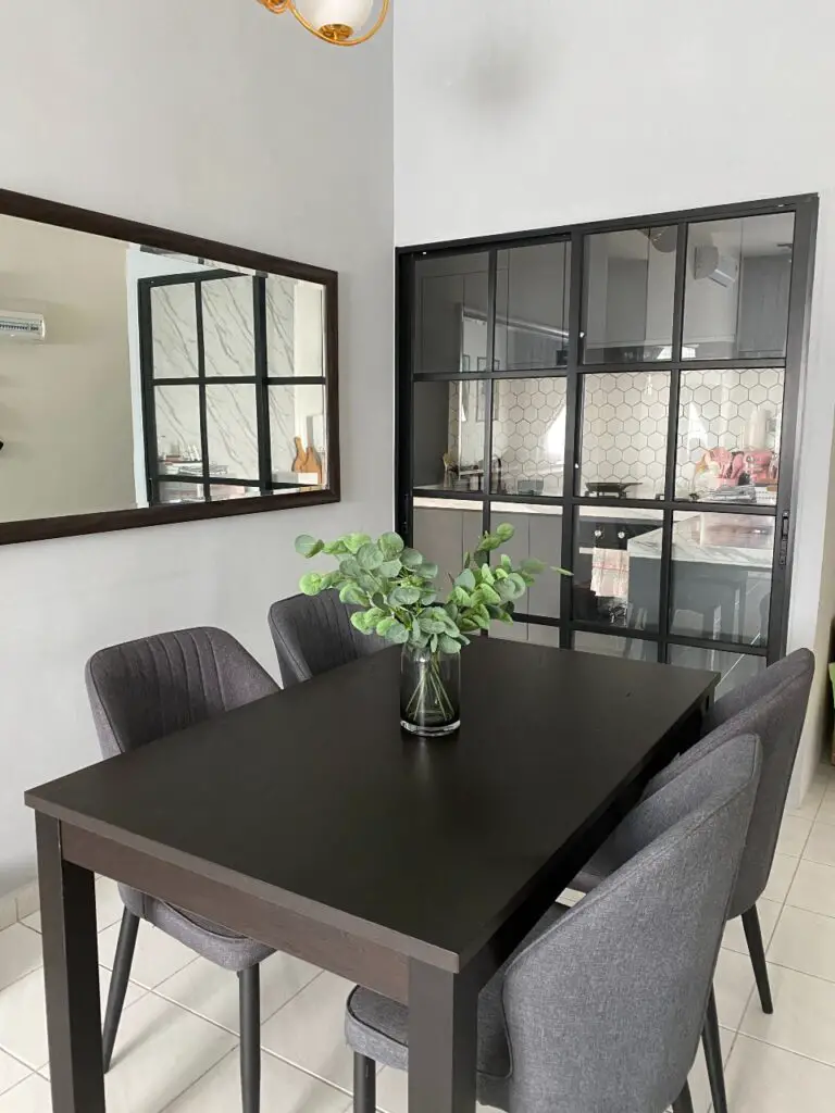 Modern minimal dining room