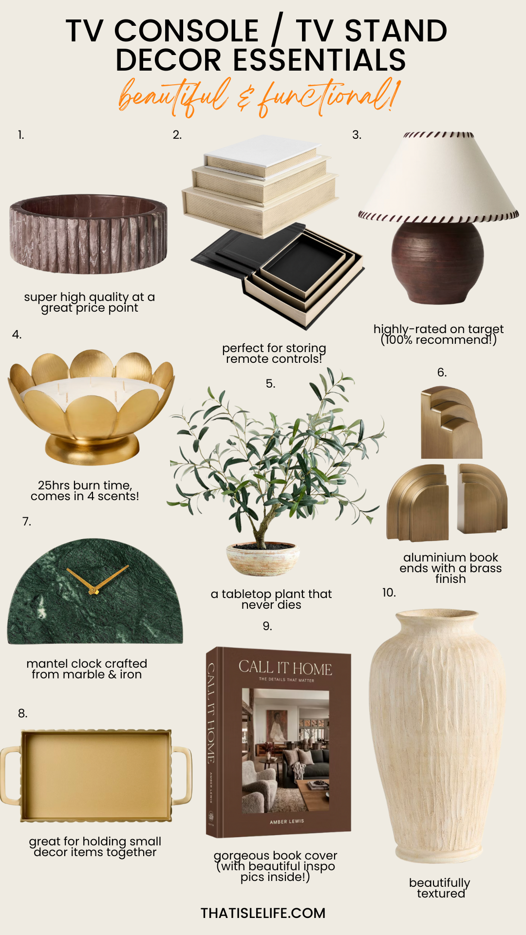 TV Console Decor Essentials