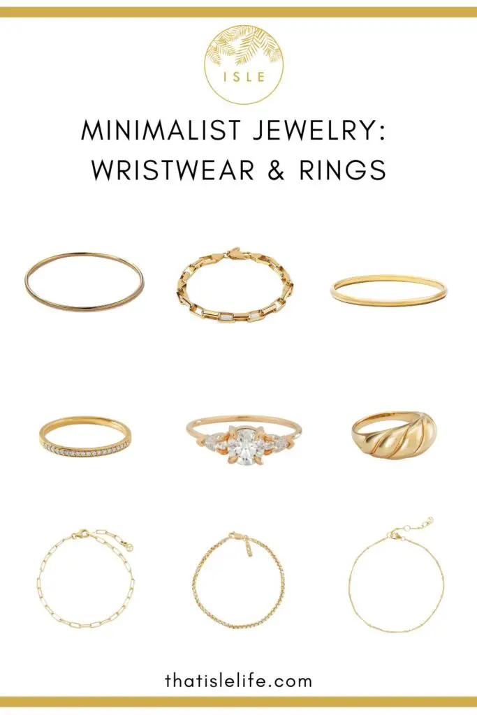Minimalist Jewelry Collection Wristwear and Rings