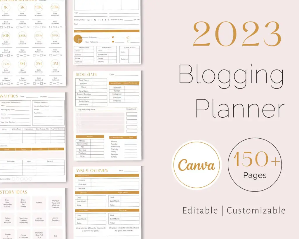 Most Comprehensive Printable Blog Planner