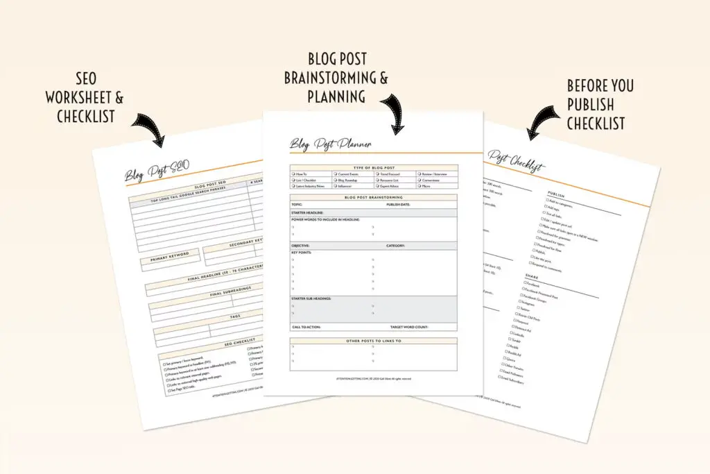 Most Concise Printable BLog Planner
