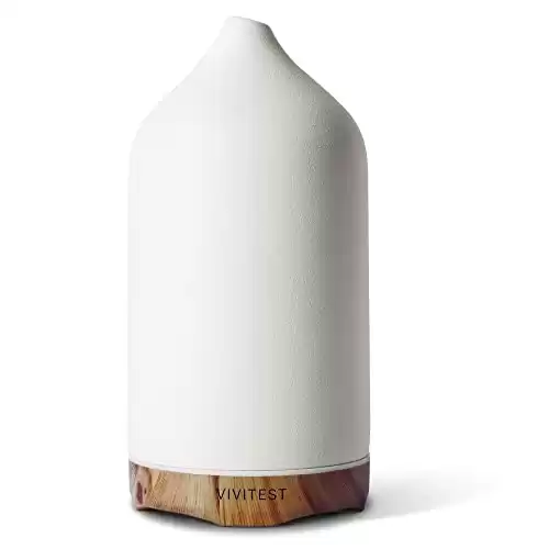 VIVITEST Ceramic Ultrasonic Essential Oil Diffuser for Aromatherapy (250ML)