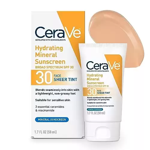CeraVe Tinted Sunscreen with SPF 30 | 1.7 Fluid Ounce