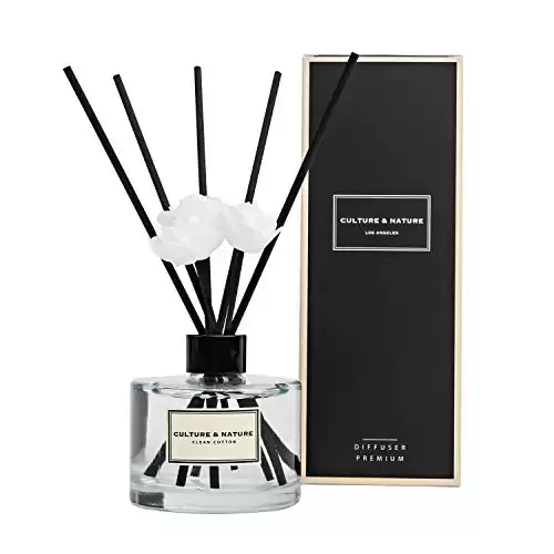 CULTURE & NATURE Clean Cotton Scented Reed Diffuser Set