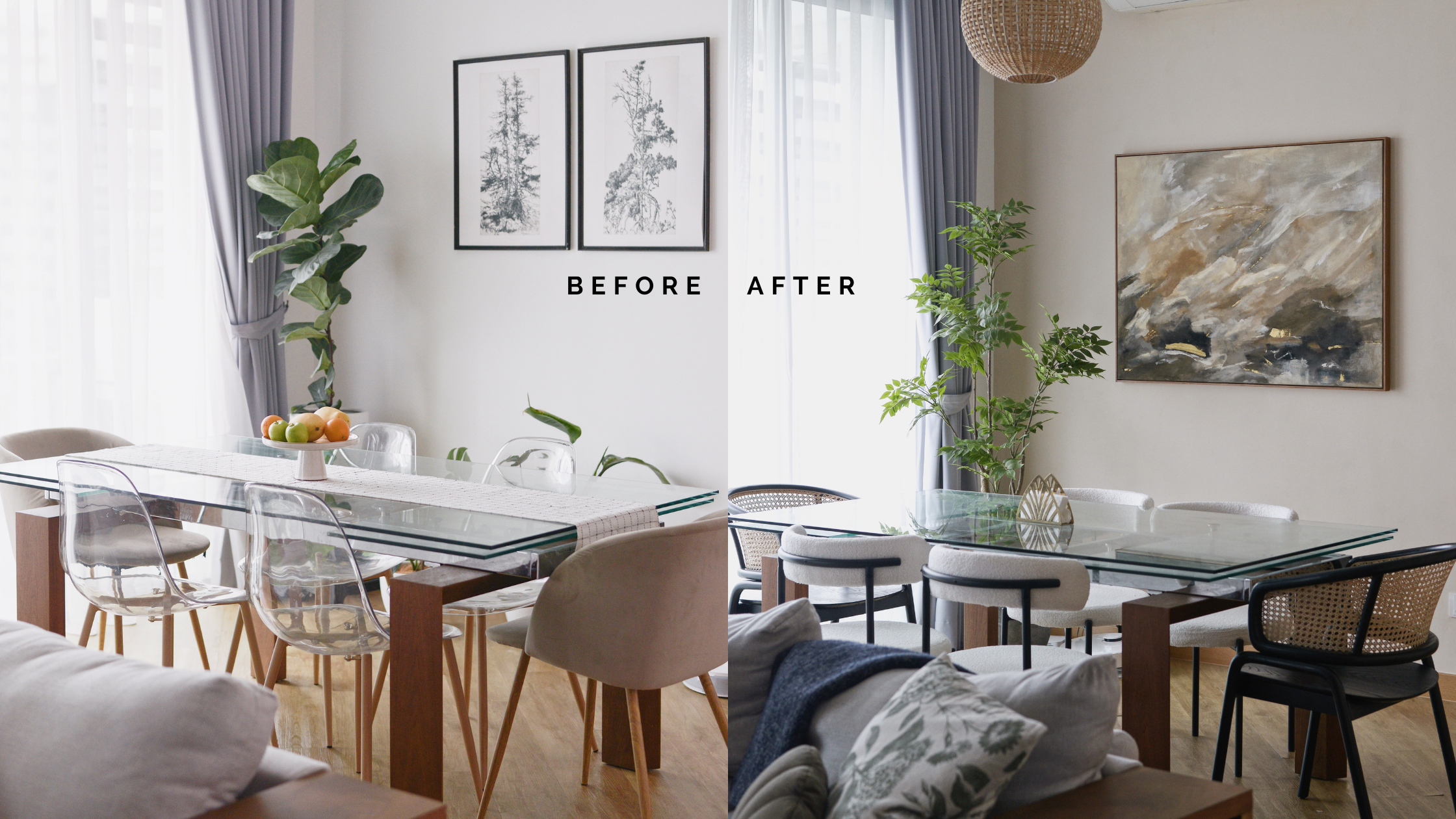 Dining Room Makeover - Before and After