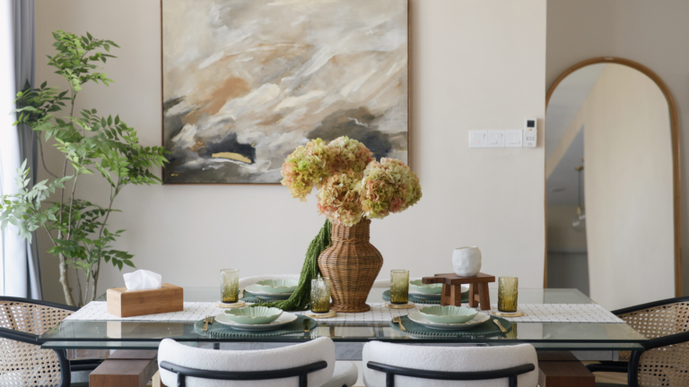 Indoor Summer Table Setting