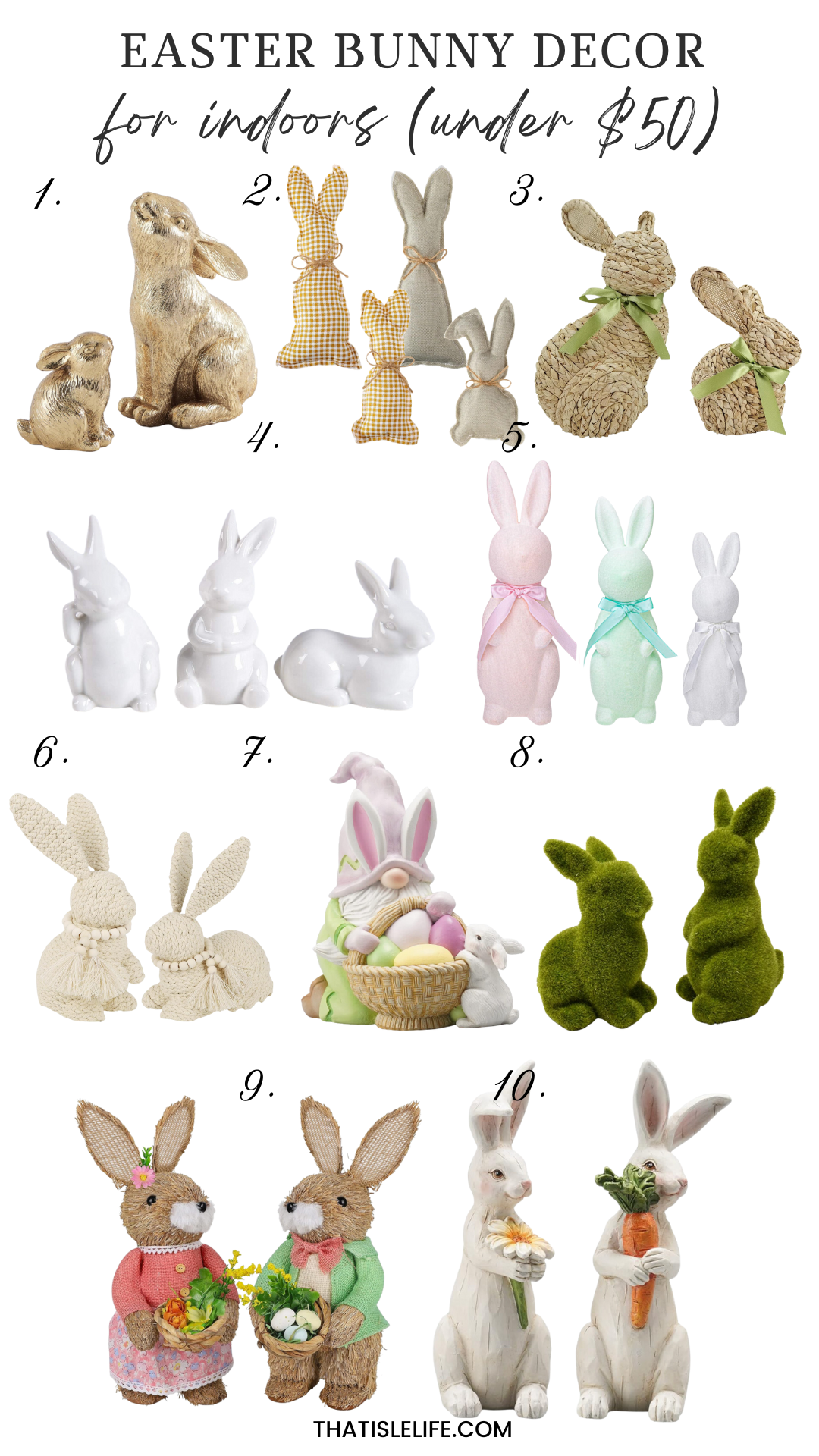 Easter Bunny Decor For Indoors (Under $50)