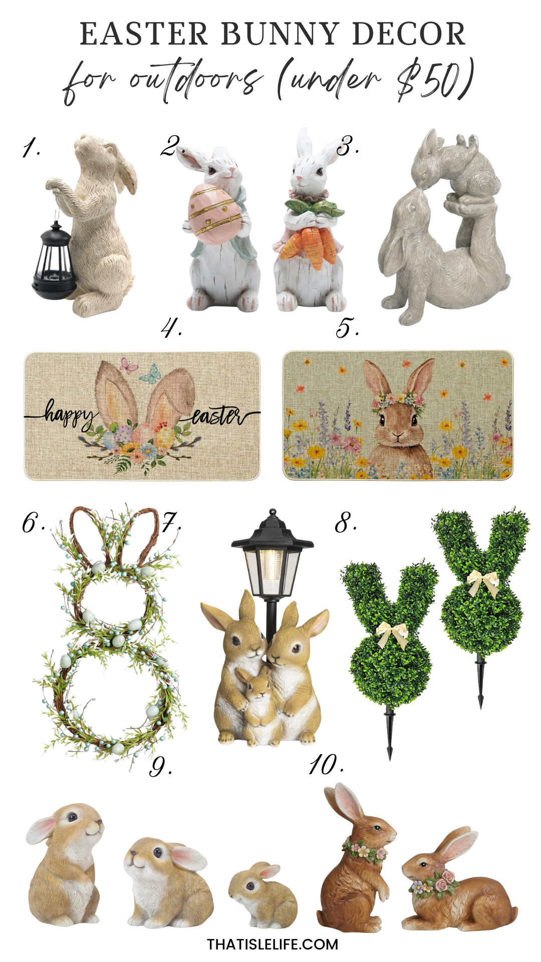 Easter Bunny Decor For Outdoors (Under $50)