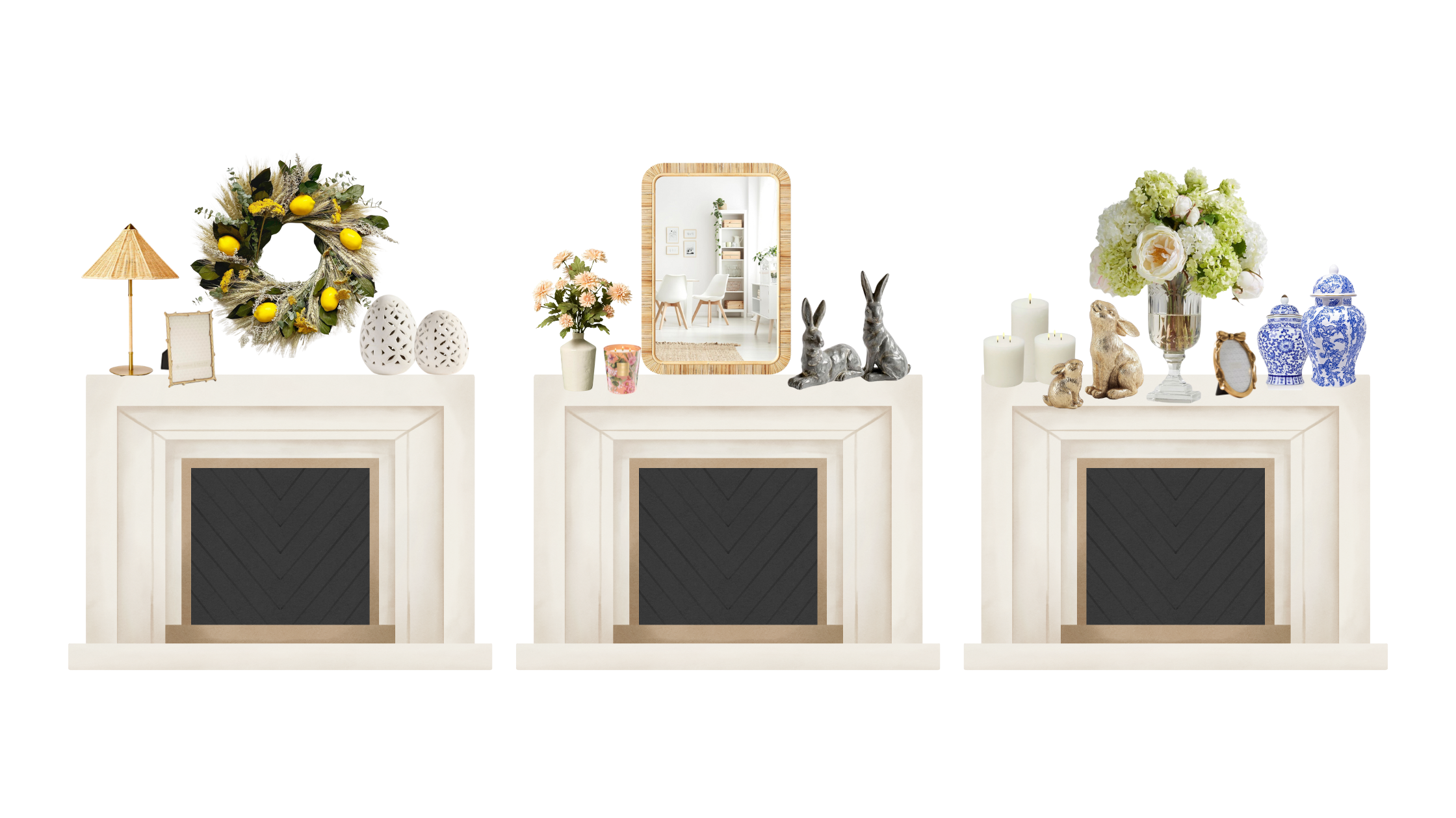 Fresh Spring Mantel Decorating Ideas