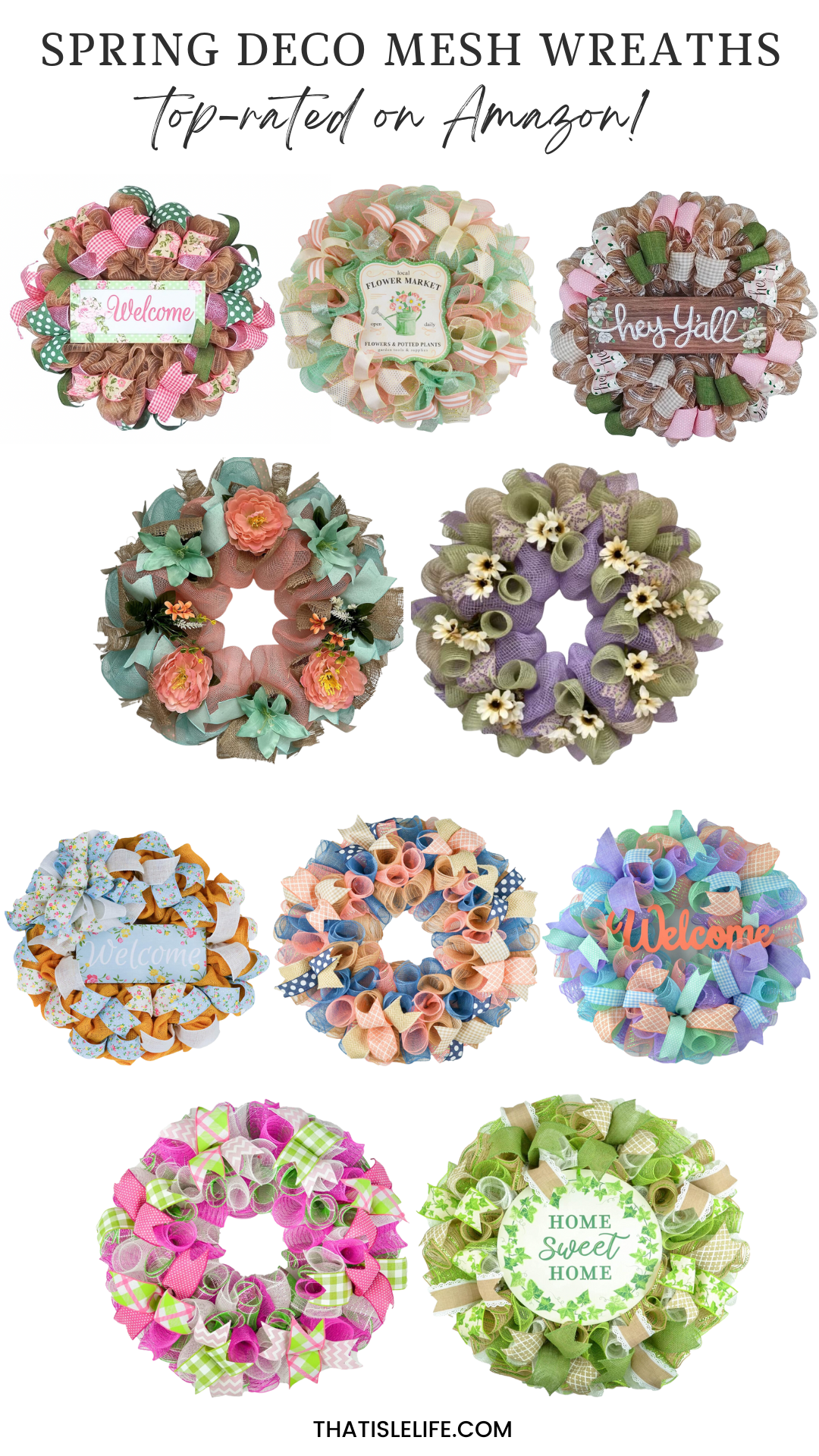 Spring Deco Mesh Wreaths Amazon