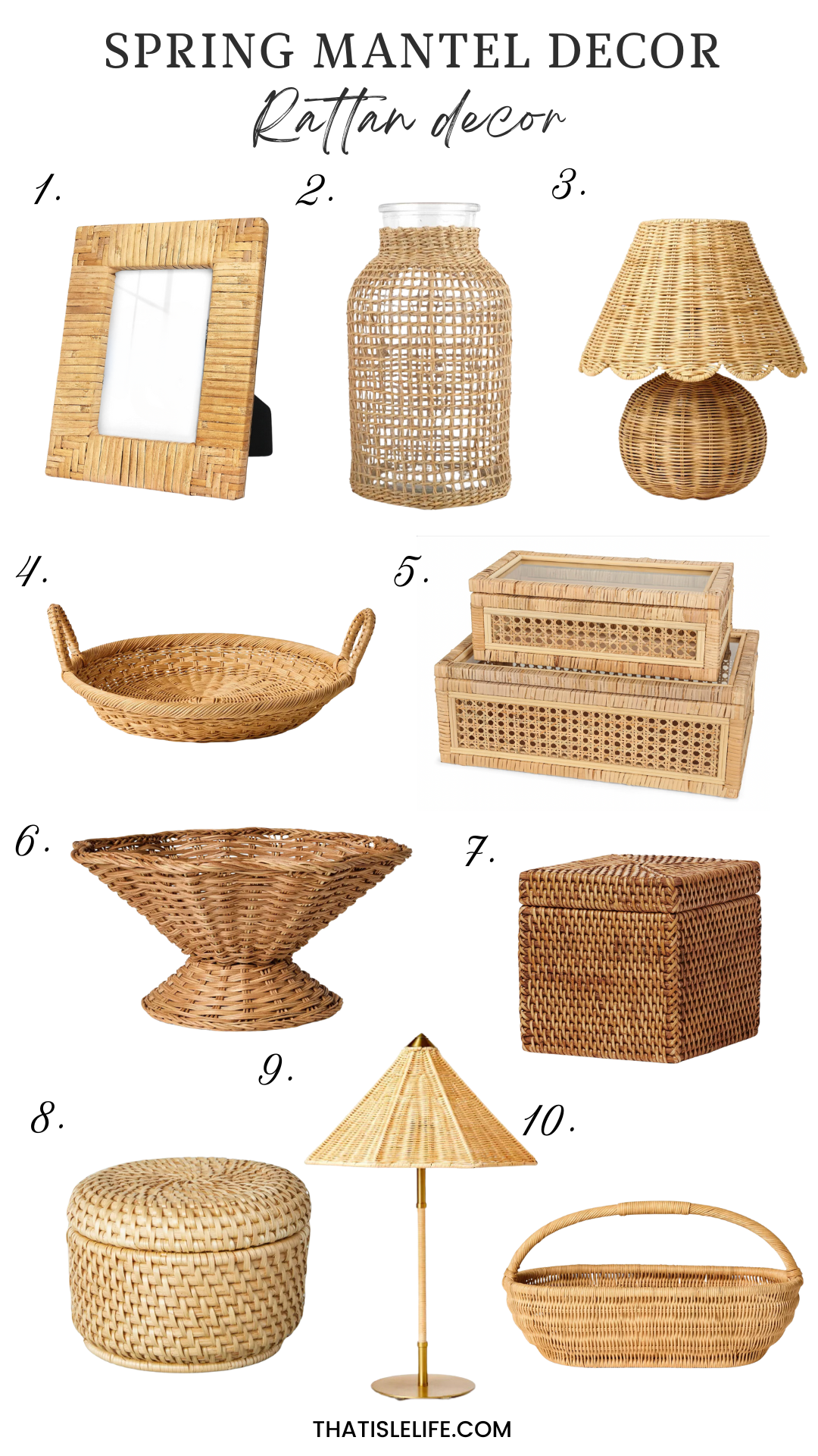 Spring Home Decor - Rattan Decor