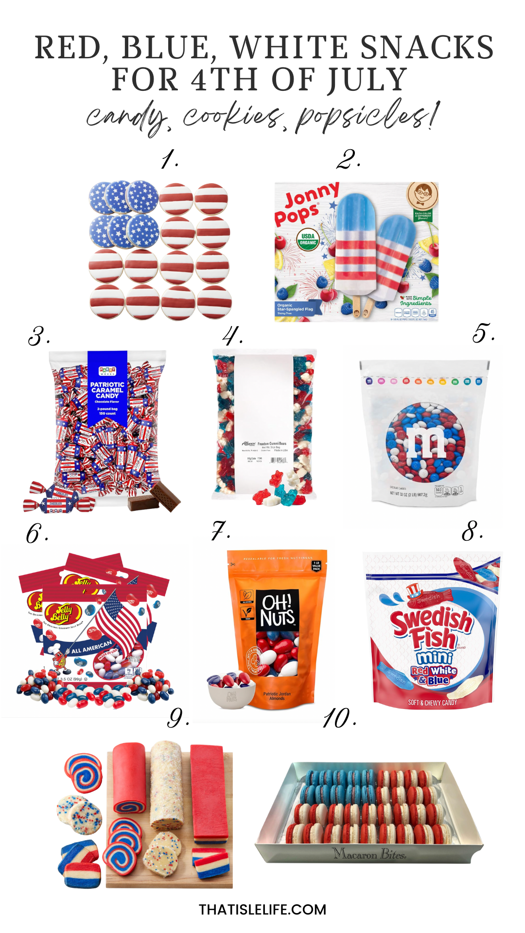 4th Of July Red, Blue, White Snacks