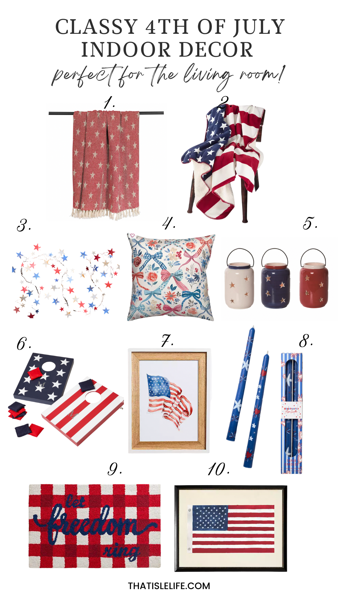Classy 4th Of July Indoor Decor