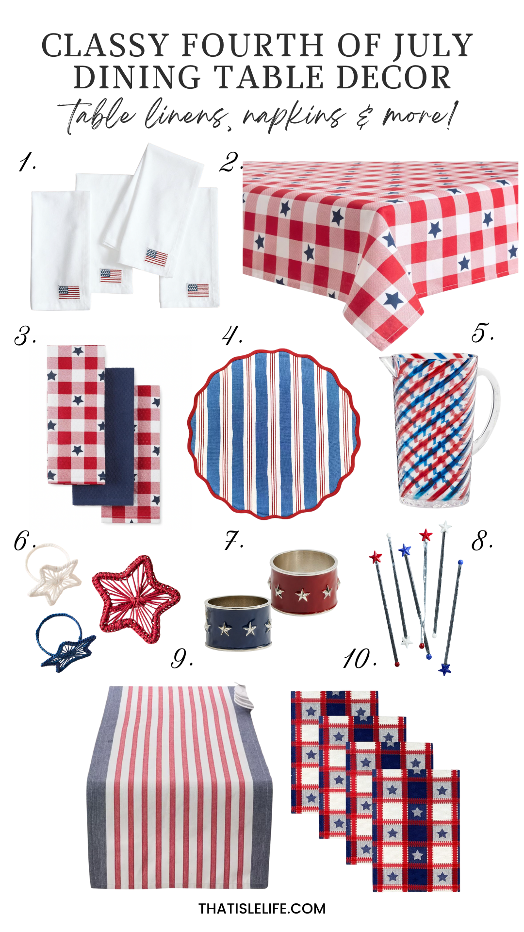 Classy Fourth Of July Dining Table Decor