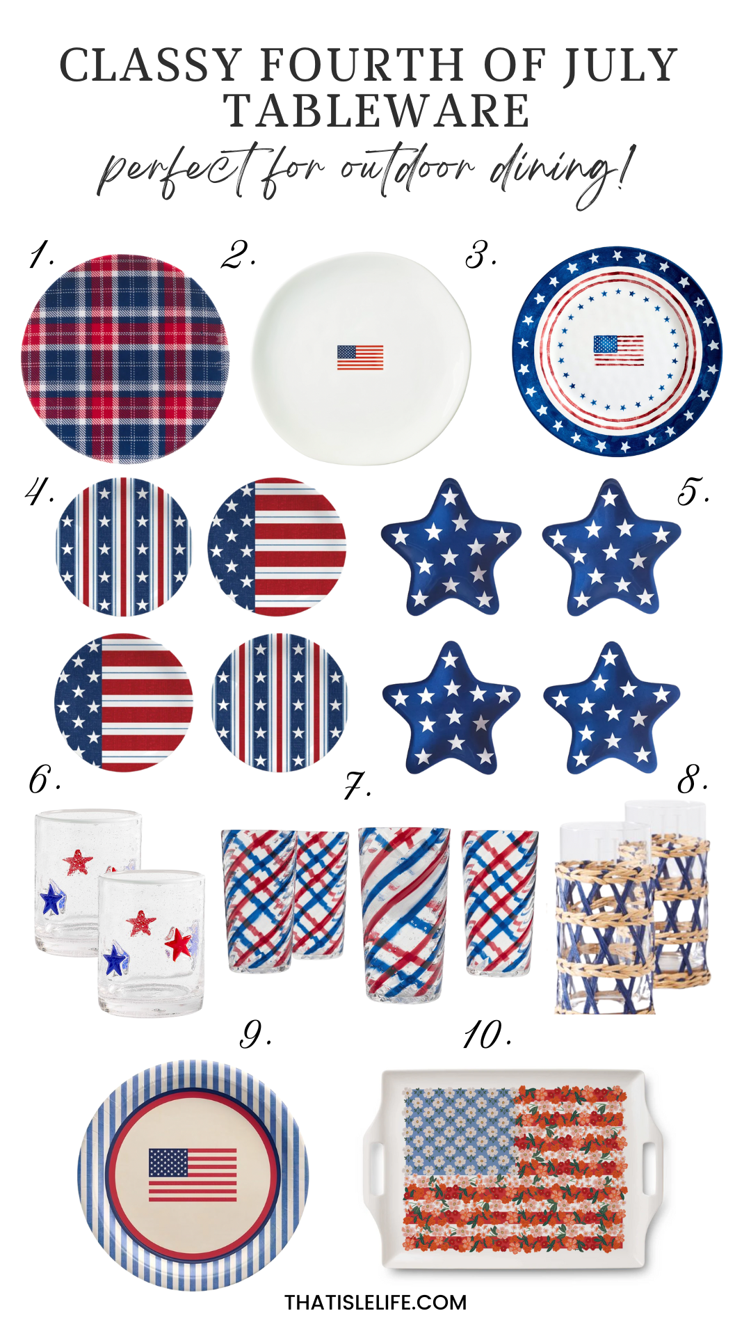 Classy Fourth Of July Tableware