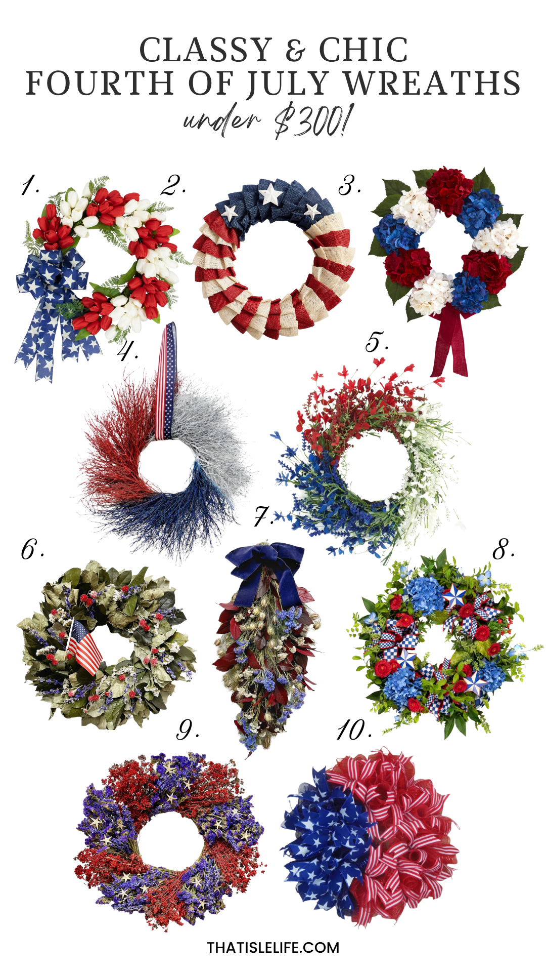 Classy Fourth Of July Wreaths (Under $300!)
