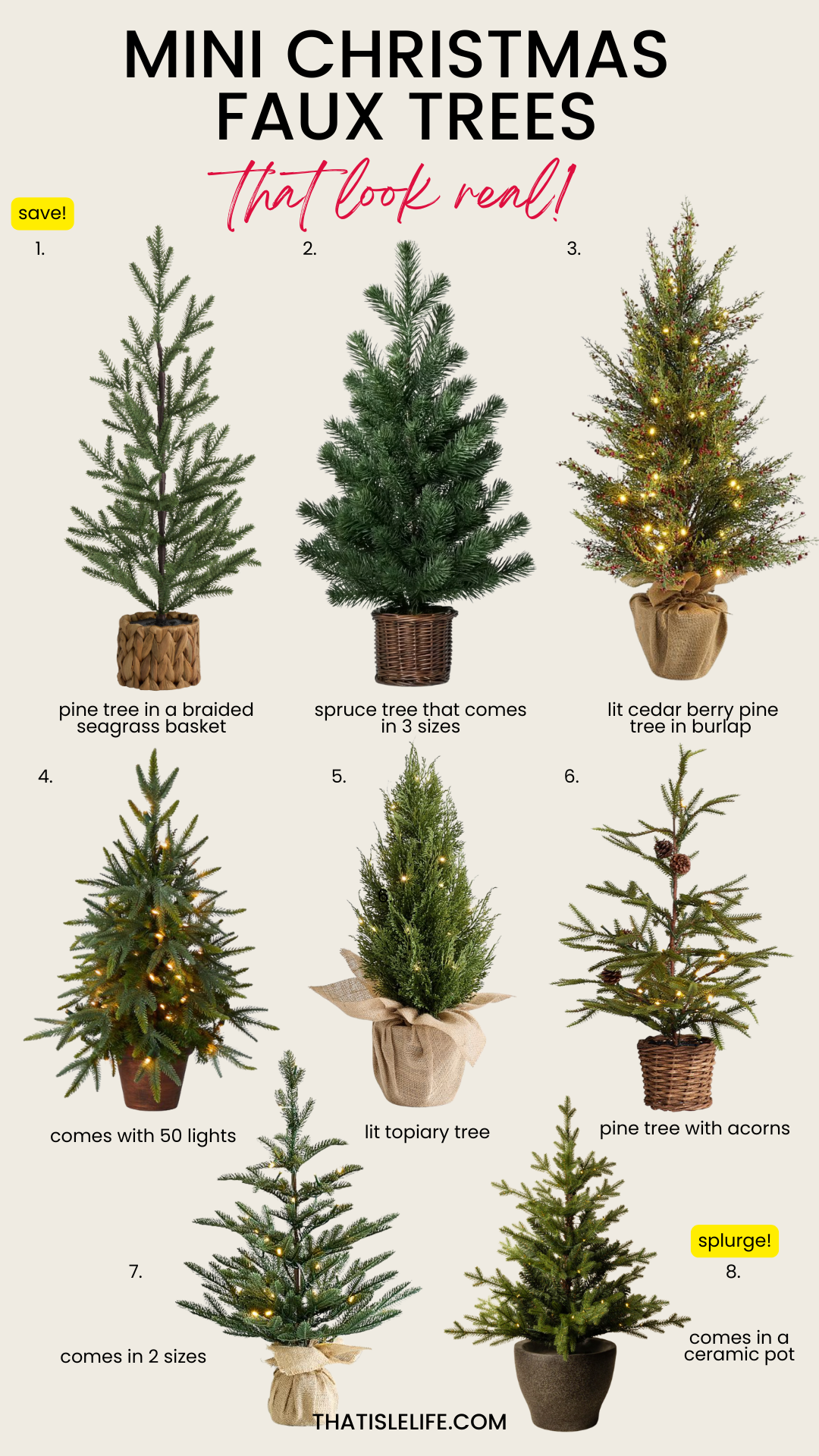 Christmas Tabletop Trees